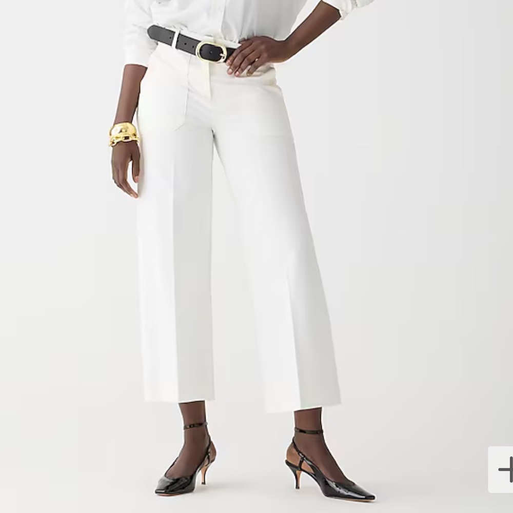J Crew Sydney wide-leg pant in bi-stretch cotton blend, size: 2